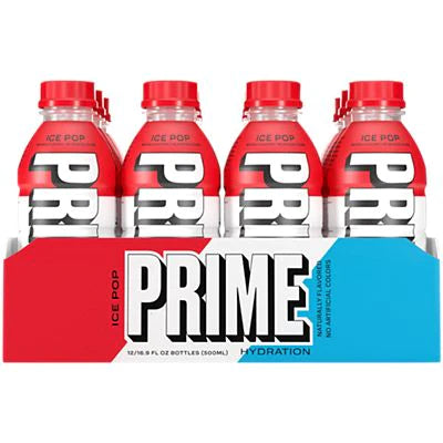 Prime Hydration Drink Ice Pop 444 ml x 12 Pack