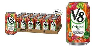 V8 cans Vegatable juice