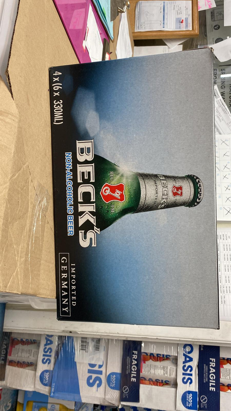 Non Alcoholic Beer BECK'S  glass bottle 4x6 pack