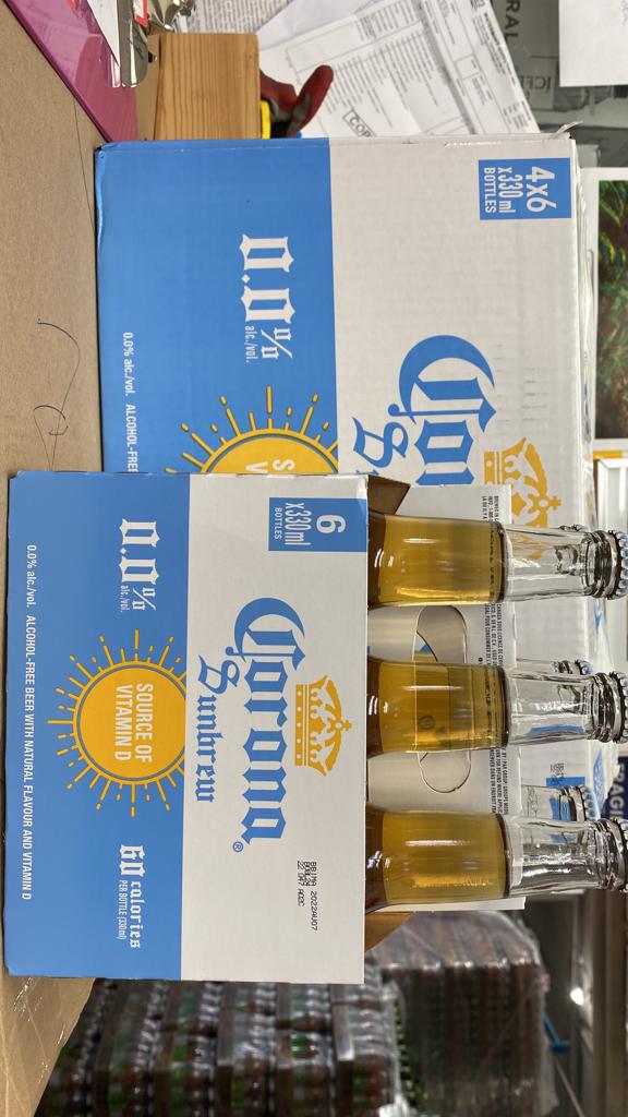 Corona Non Alcohollic Beer glass bottle 4x6pack