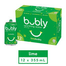 Bubly Sparkling Water Lime flavor - 355ml, 12pack Cans*