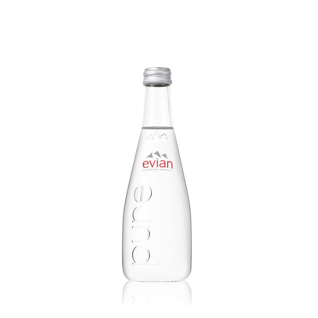Evian Water 330ml, Pack of 20 Glass Bottles