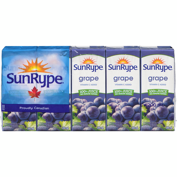 Sun Rype Juice Box Order Sunrype Grape Juice - 200ml X 8 X 5 box Get Delivery in Vancouver ...