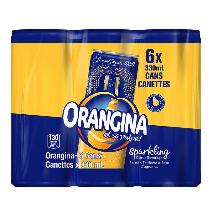 Orangina sparkling juice 330ml x4x6pk  pack cans