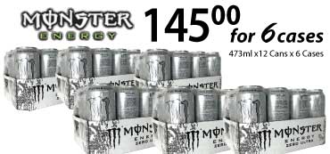 monster white can        