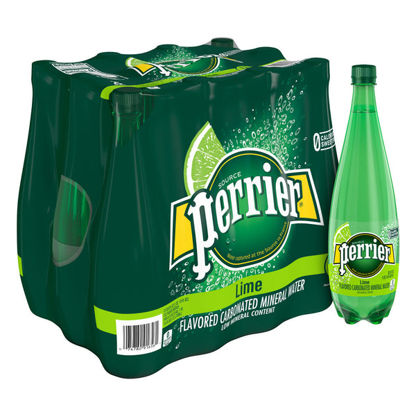 Perrier Sparkling Water Lime carbonated 1Litre - 6 Pack PET